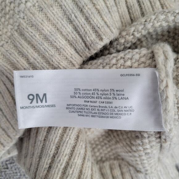 Oshkosh baby B'gosh shawl collar cardigan Size 9 months - Picture 4 of 6